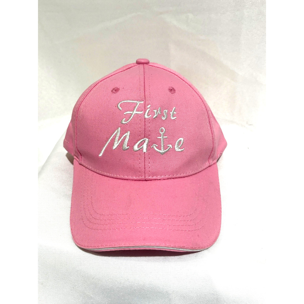 First Mate Boating Fishing Baseball Trucker cap Hat Anchor Pink Adjustable‎ New